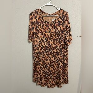 Stars Above Brown and Black Midi Dress